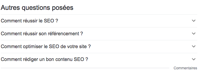 Autres questions posées sur Google