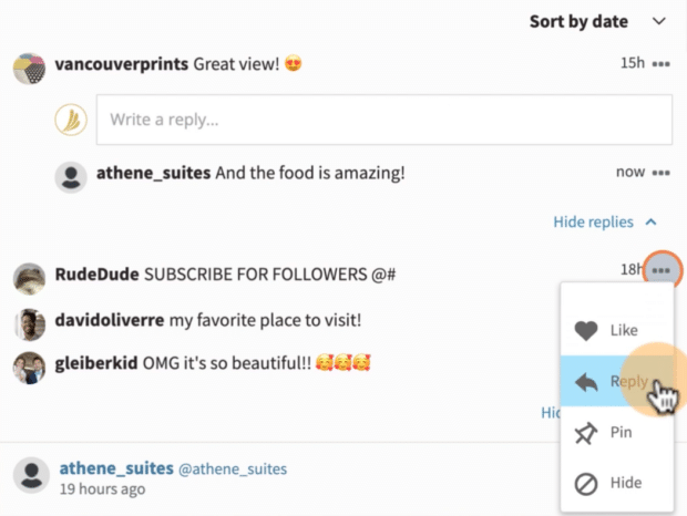 Modération des commentaires TikTok dans les flux Hootsuite