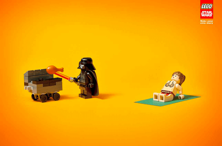 marketing de la psychologie des couleurs - publicité lego orange